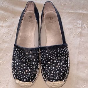 Black sparkly espadrilles